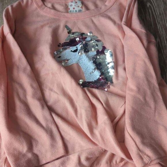 Belle Du Jour Other - belle du jour girls youth xl long sleeve unicorn top